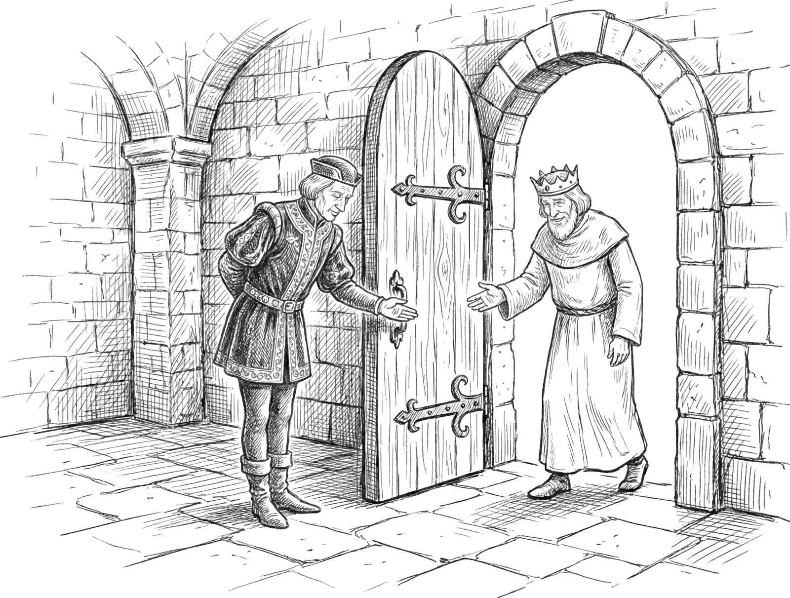 Doorman opening the door